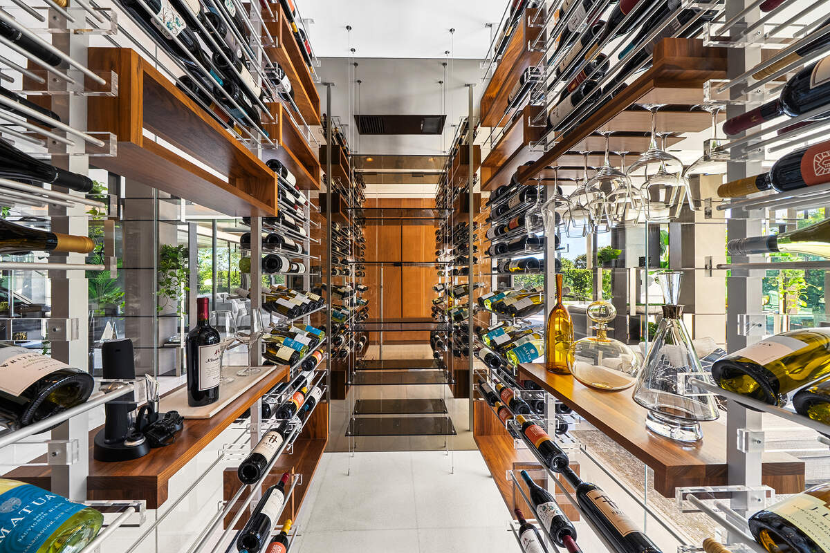 A 400-bottle wine cellar is one of the amenities at a Bay Point home that just sold for more than $27 million.